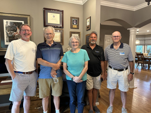 W4CK, W1DV, W4CMG, W9SN, N5TOO meet for dinner at W4CK's QTH before 2024 Huntsville hamfest